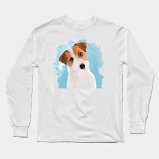 Jack Russell Terrier Dog Portrait Long Sleeve T-Shirt